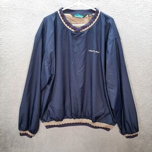 Vintage Tri Mountain Jacket Adult Extra Large Blue Aztec Windbreaker Agriculture